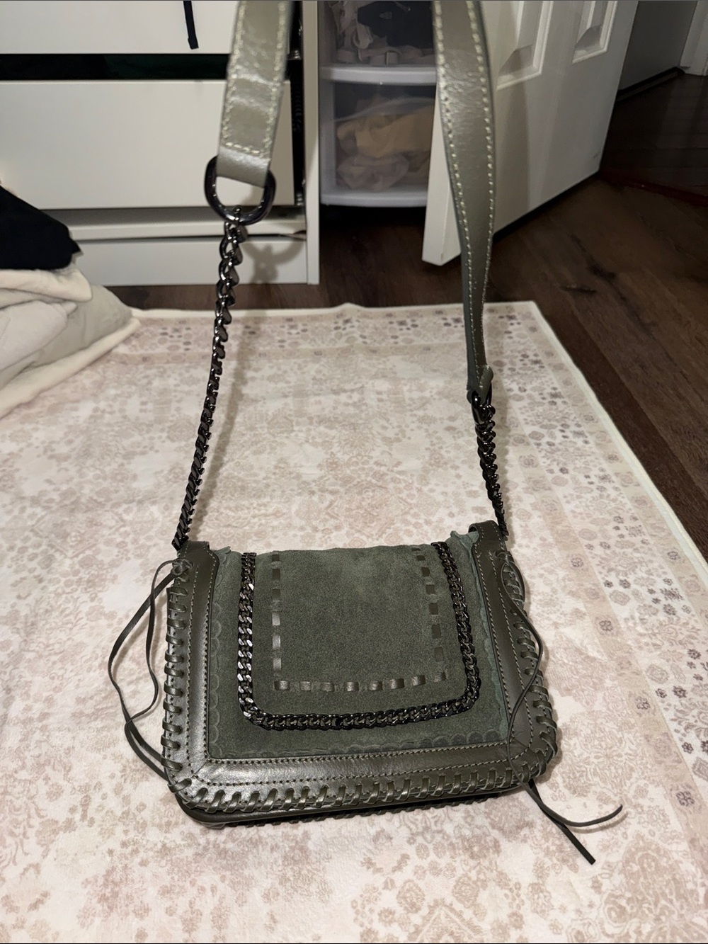 Zara suede flap bag